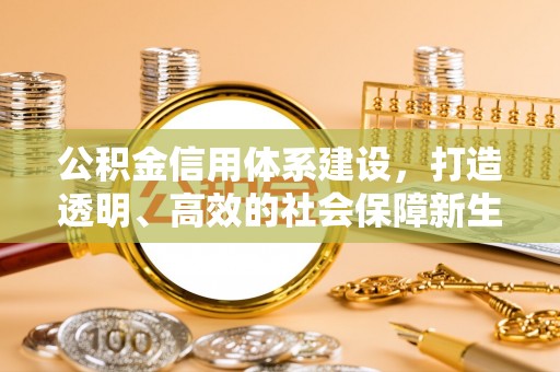 麒麟公积金信用体系建设，打造透明、高效的社会保障新生态